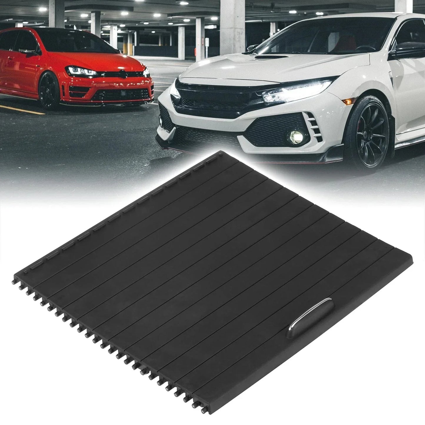 Black Car Center Console Roller Blind Cover for Mercedes-Benz ML W166 (2012-2015)