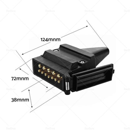 12 Pin Plug & Socket Connectors for Trailer Camper Caravan 4WD
