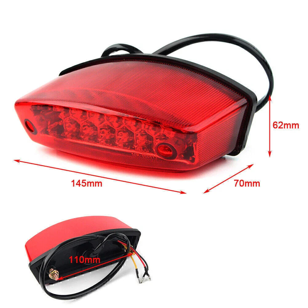 12V LED Tail Brake Light License Plate Lamp for Harley Honda