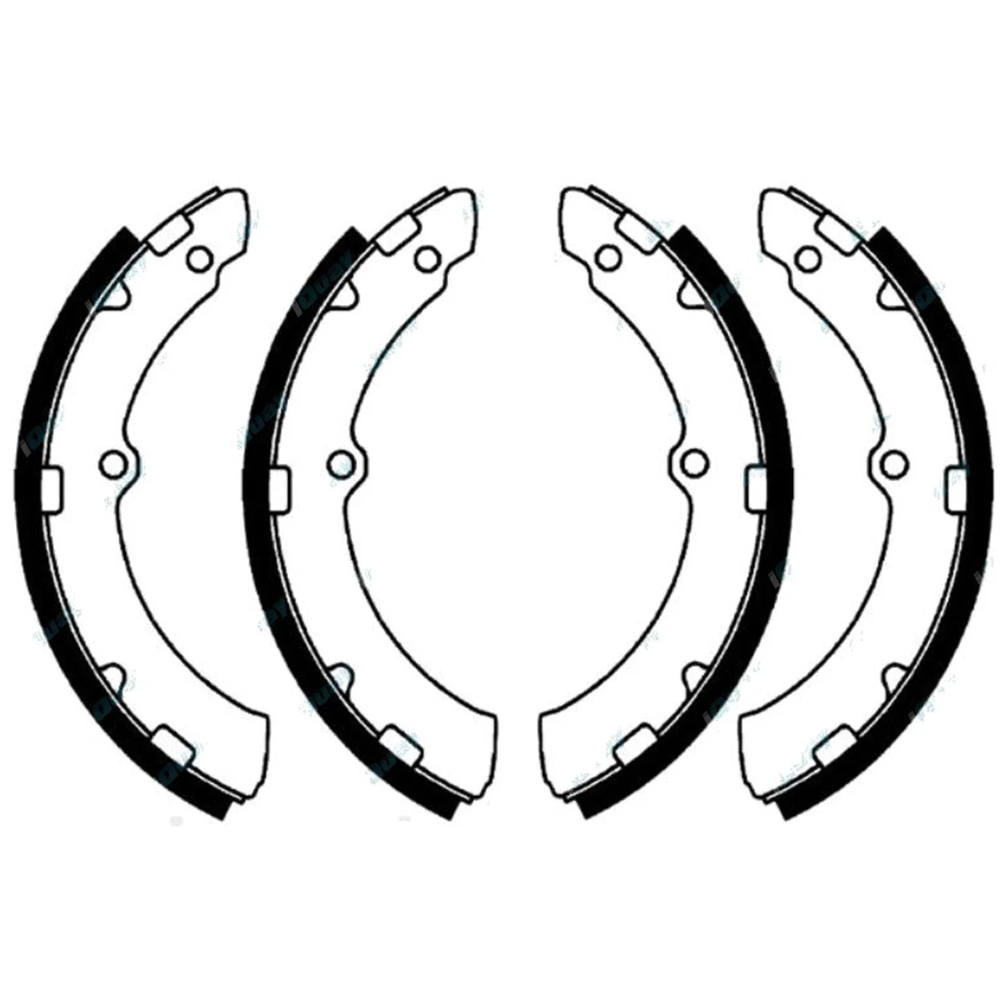 Rear Brake Shoes Set for Toyota Coaster BB40R 3.4L 3B 1993~1999 Bus