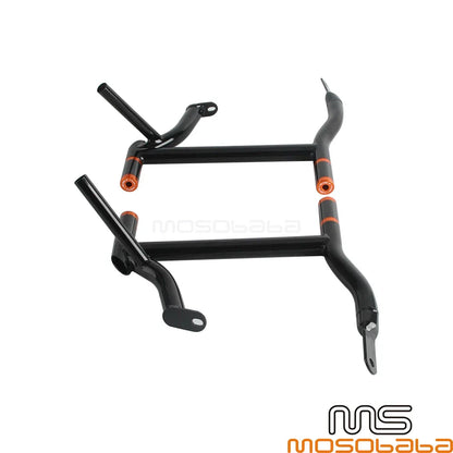 Saddlebag Bracket Guard Crash Bars & 4 x End Tube Sliders for Harley FLHXS (2014)