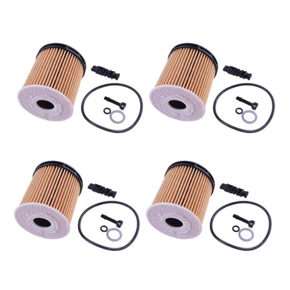 4 x Oil Filter Kit with Gaskets for 2019-2020 Kia Rio 1.6L Engine