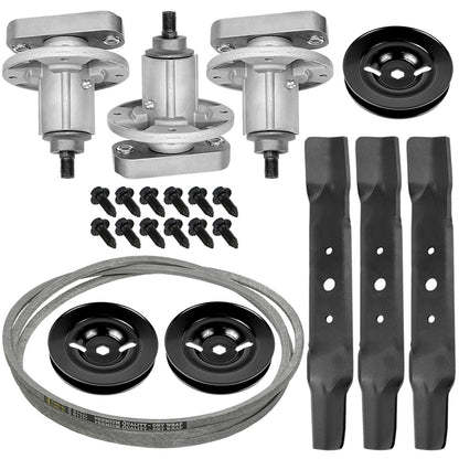Deck Spindle Blade Belt Pulley Kit for John Deere L120 L130 (2010–2015)