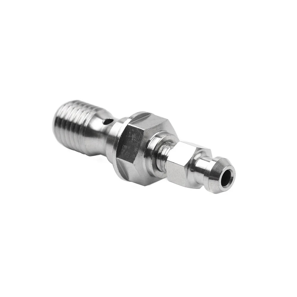 Titanium M10x1.25 Banjo Bolt with Bleed Valve for Motorcycle Brake Caliper