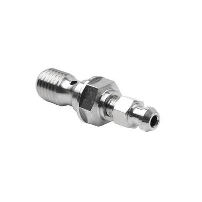 Titanium M10x1.25 Banjo Bolt with Bleed Valve for Motorcycle Brake Caliper