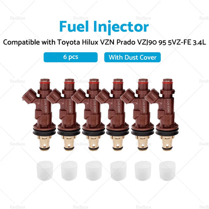 6PCS Fuel Injectors for Toyota Hilux Prado 5VZ-FE V6 3.4L (1996-2002)