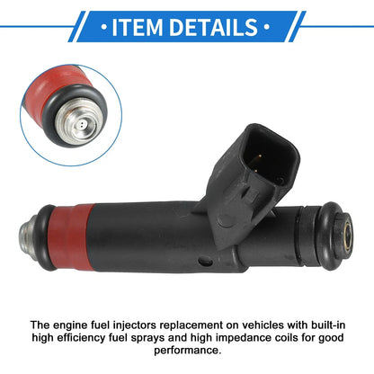 Fuel Injector 8 x No.53032145AA for Dodge Dakota (2001-2003) 4.7L Black