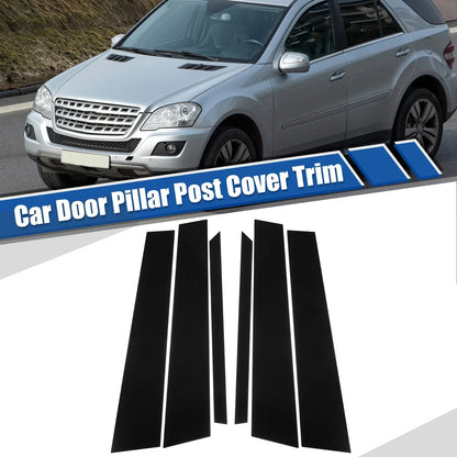 Glossy Black Car Door Window Pillar Post Covers for Mercedes-Benz M/ML-Class