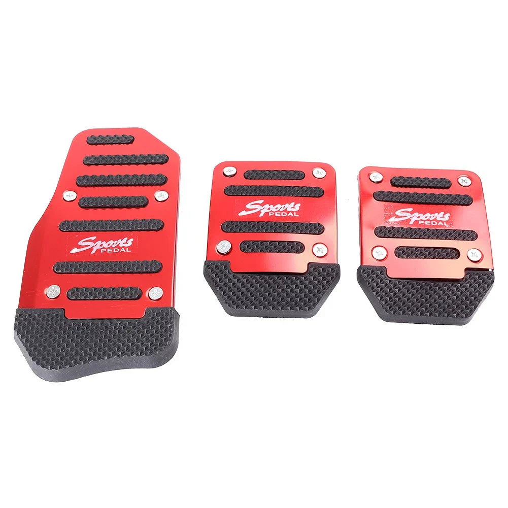 Aluminum Anti-Slip Brake Foot Pegs for Car Manual Red - Sport Pedals
