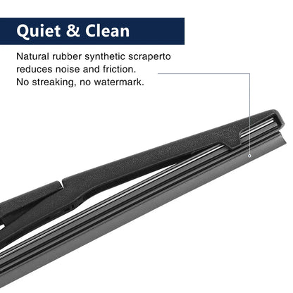 Rear Windshield Wiper Blade Arm Set 14 Inch for Lexus RX400h (2003-2008)