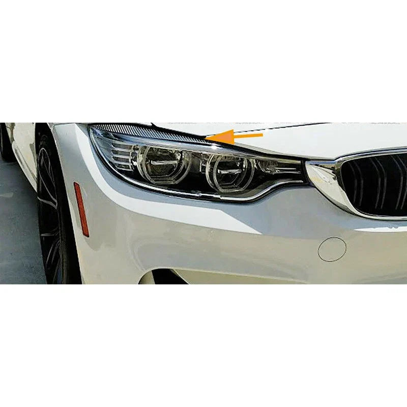 2 x Carbon Fiber Headlight Trims for BMW F32 F33 F36 F80 F82 (2012-2018)