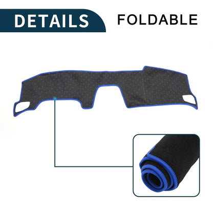 Dashboard Cover Mat for Honda Accord CY2 Sun Protector Pad Black Blue