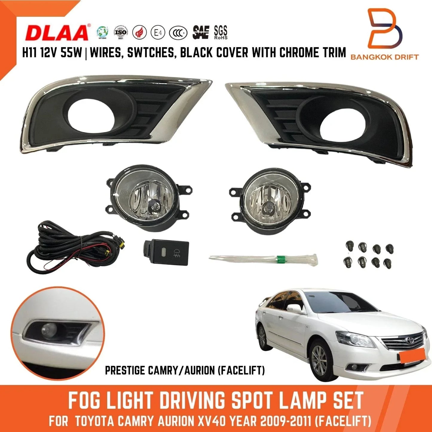 Fog Lamp Spot Light for Toyota Camry Aurion Sedan (2009-2011)