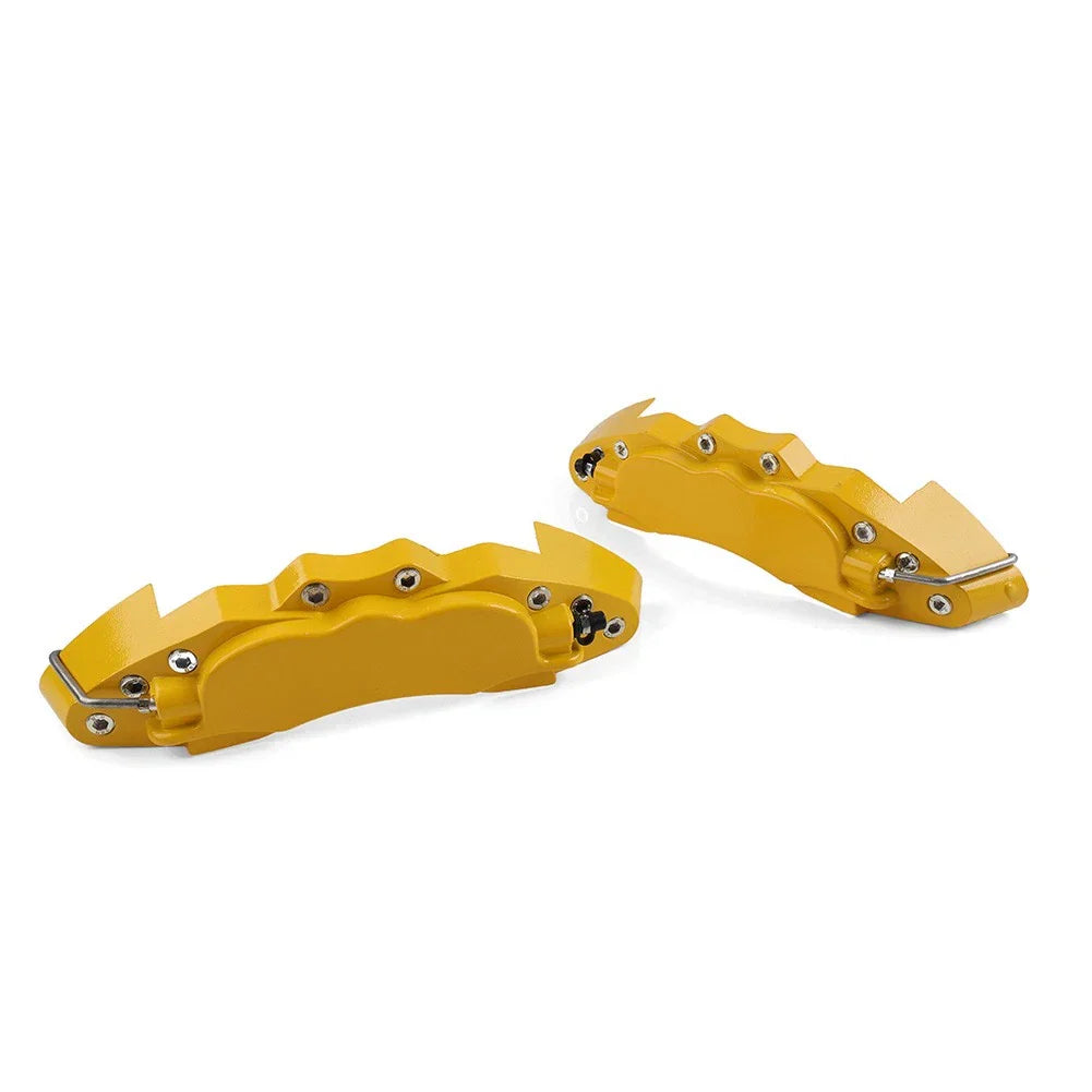Large Yellow Metal Disc Brake Caliper Covers for Universal Car Models