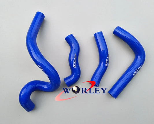 Aluminum Radiator & Green Silicone Hoses for Kawasaki KLX650 (1993-1996)