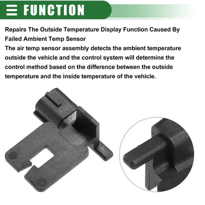 AC Ambient Air Temperature Sensor for DODGE 1500 2010-2012 Plastic Black