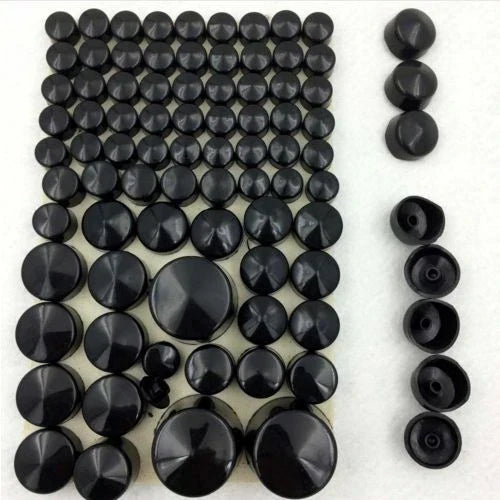 Black ABS Bolt Caps for Harley Softail Twin Cam (1984-2006)