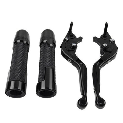 Black Extendable Brake Clutch Lever Grip Set for Thruxton/Street Cup (2016-2023)