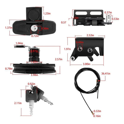 Twist Handle Kit Latches for Leer Truck Caps 100XQ, 100XL, 100XR, TSC700