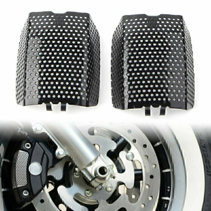 Black Steel Front Caliper Screen Inserts for Harley V-Rod (2008-2019)