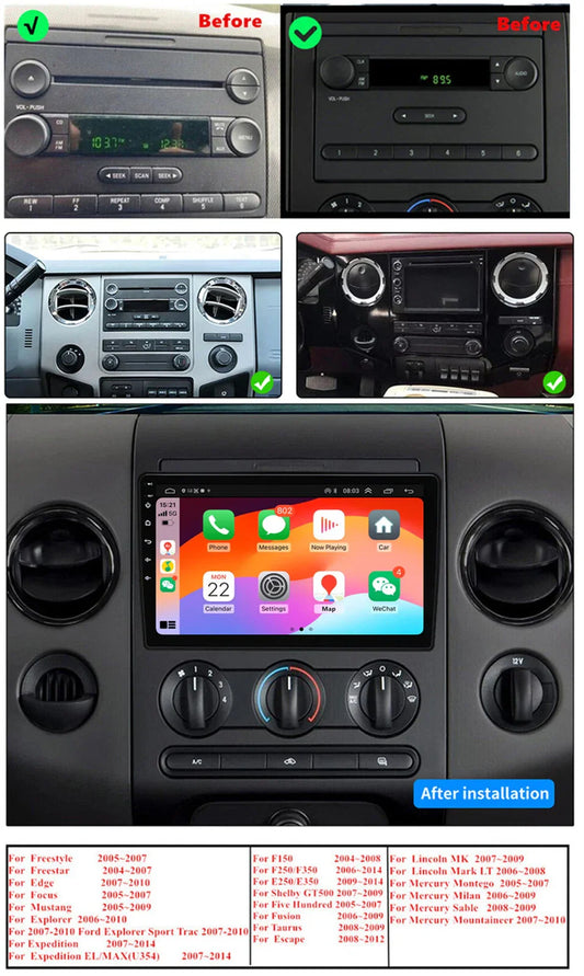 10.1'' Android Car Stereo GPS Radio for 2004-2008 Ford F150