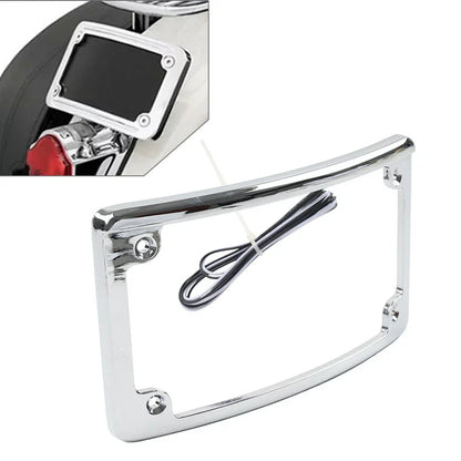 Rear License Plate Frame Bracket with Light for Harley Touring Glide (2009-2023)