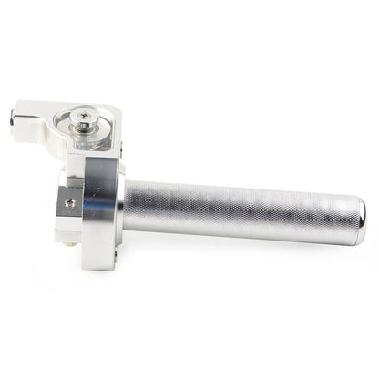 CNC 7/8'' Motor Handlebar Twist Throttle Accelerator Grip for Universal Silver