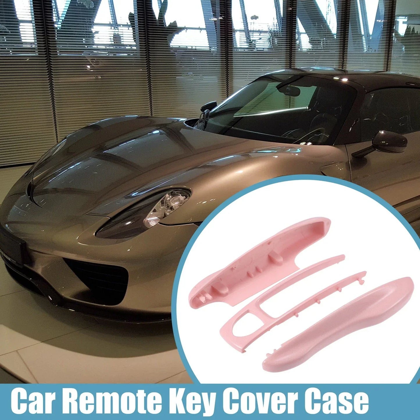 Car Remote Key Shell Cover Case for Porsche Taycan 911 (2020-2021) Pink