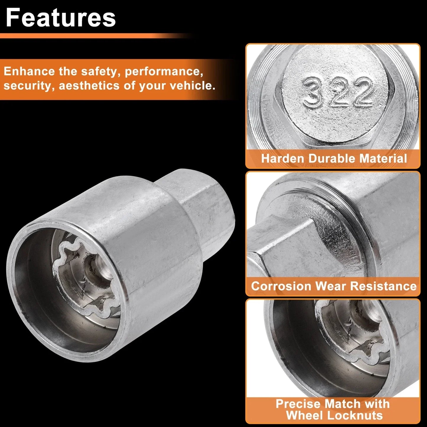 Wheel Lock Lug Nut Key Tool for Mercedes-Benz
