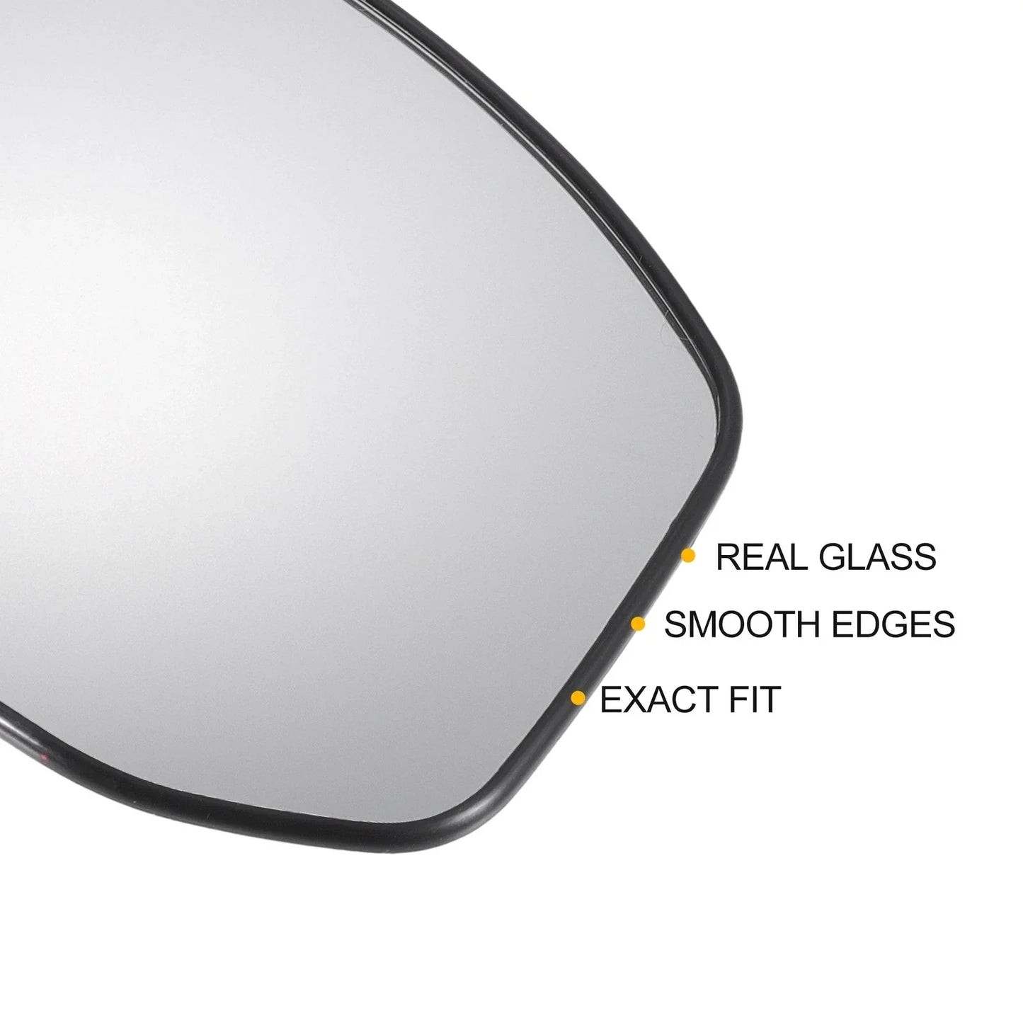 White Mirror Glass w/ Back Non-heated for Honda