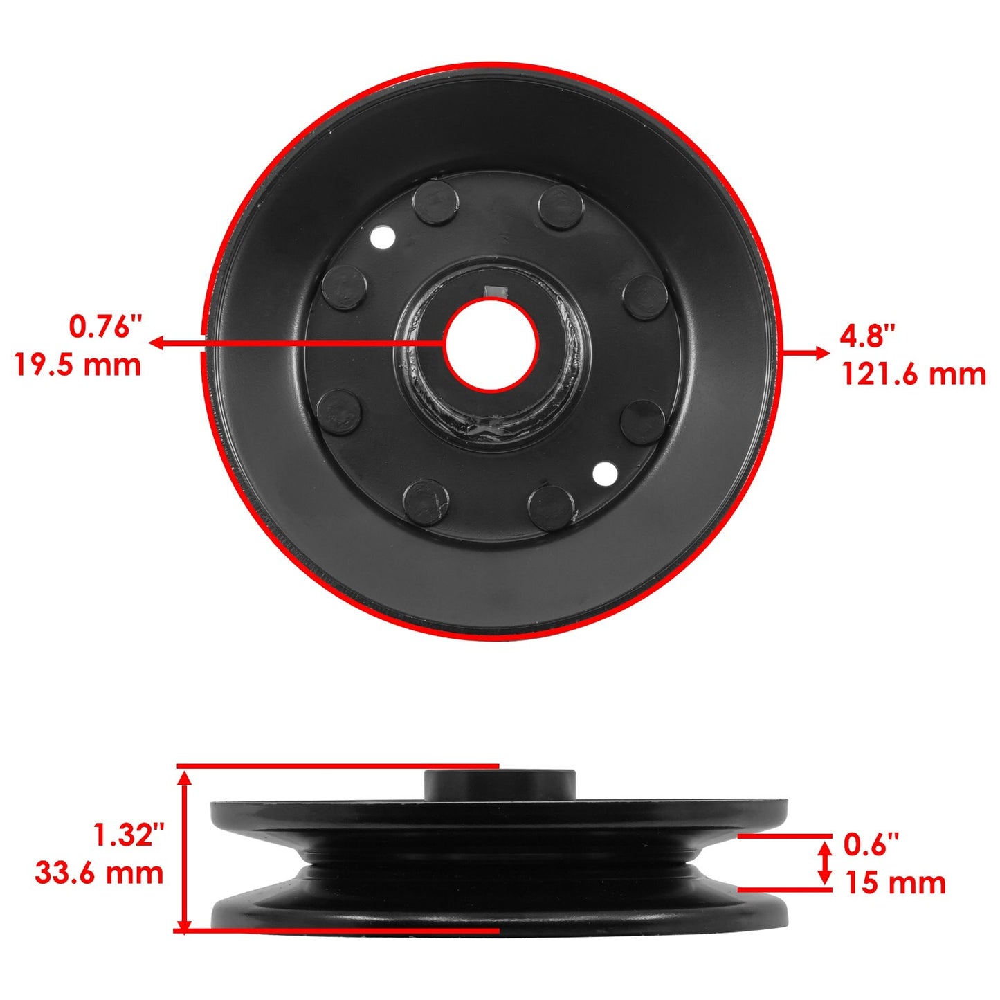 Deck Spindle Pulley Replacement for John Deere 240 245 260 265 285 (Qty 2)