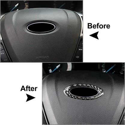 Steering Wheel Center Ring Cover Trim for Ford Mondeo (2013-2019) Black