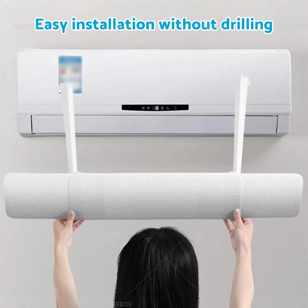 Adjustable A/C Windshield Baffle Shield for Home Use