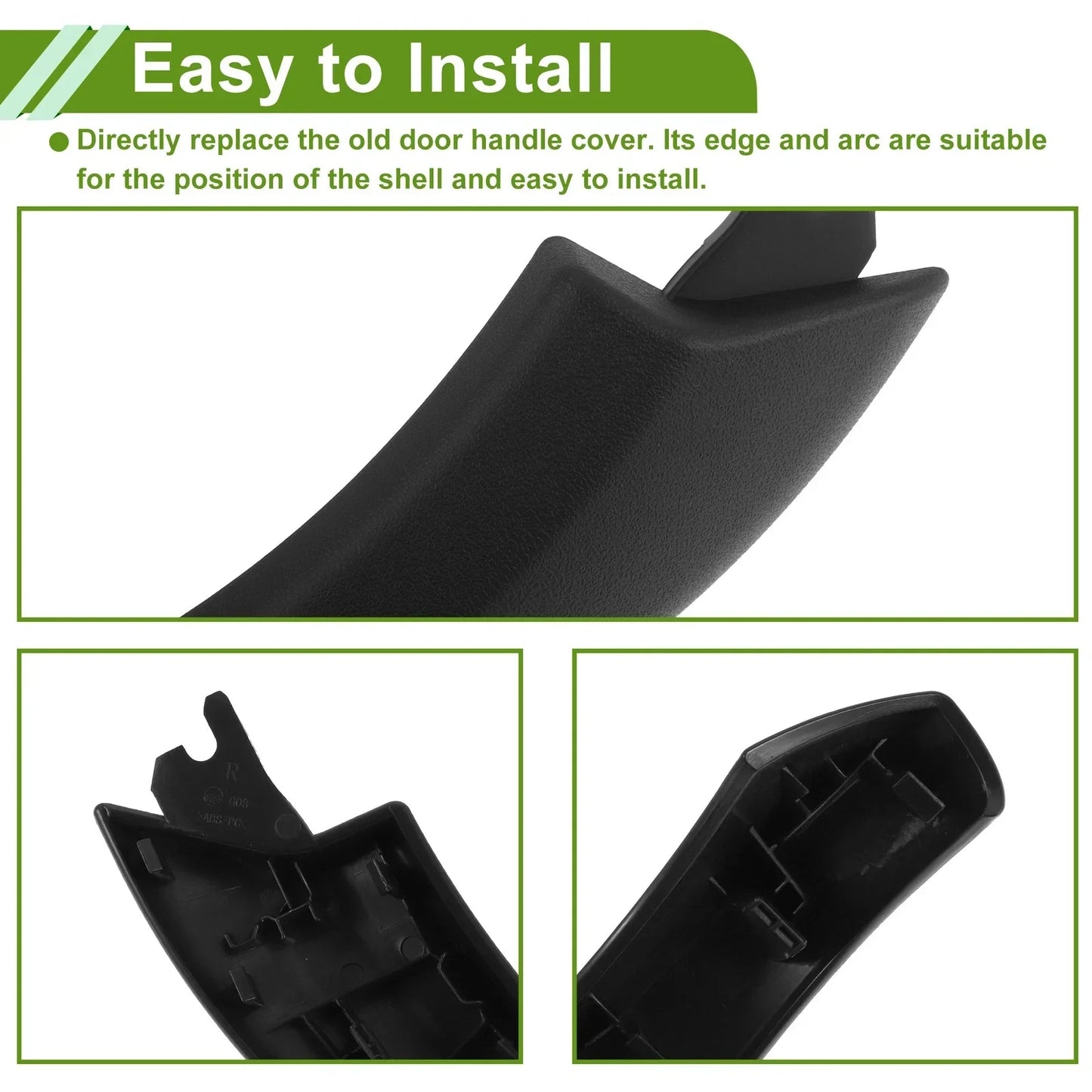 Door Panel Handle Pull Trim Cover for BMW X3 G01 (2018-2021) Black