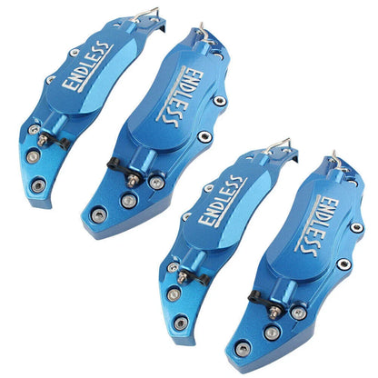 4 x 10.5" Metal 3D Endless Universal Front Brake Caliper Covers Blue