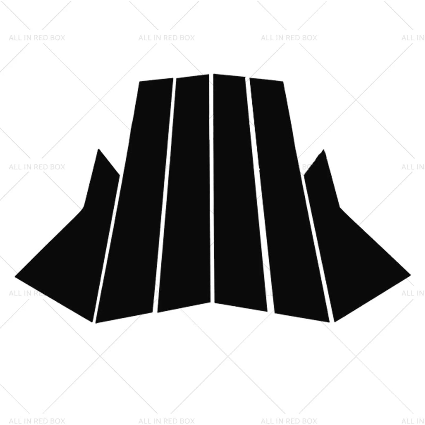 6 x Black Pillar Post Cover Trims for Honda Civic (2022)