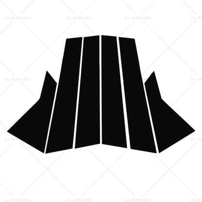 6 x Black Pillar Post Cover Trims for Honda Civic (2022)