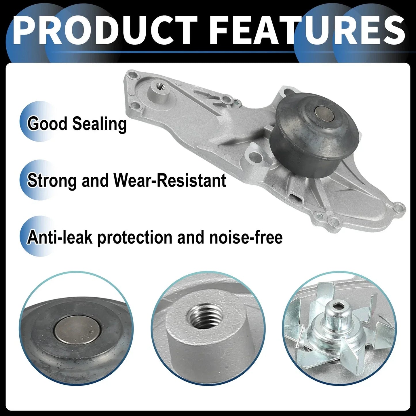 Water Pump & Tensioner Idler Pulley Kit for Acura CL (2001-2003)