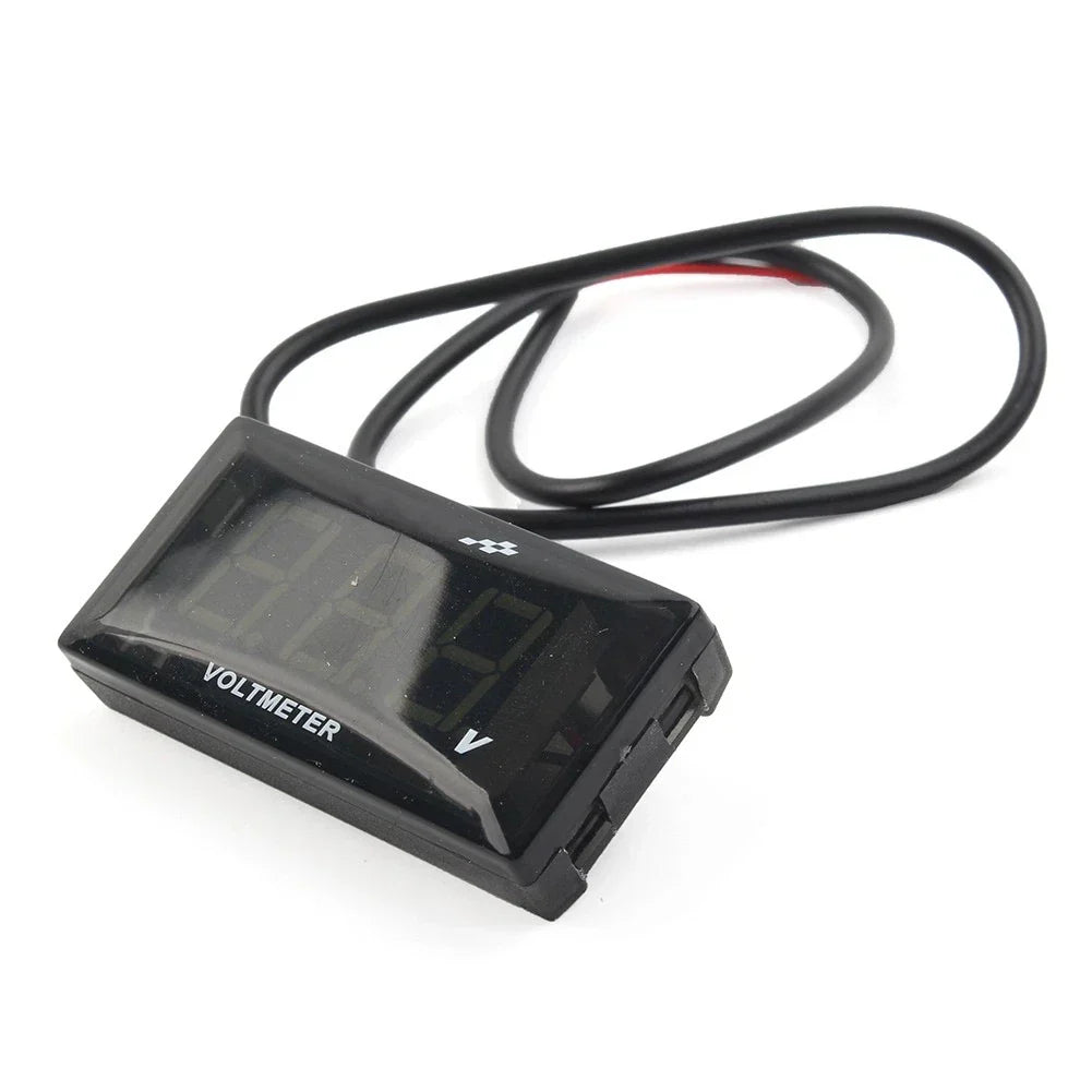 12V Digital LED Display Voltmeter Gauge for Motorcycle (No Year Specified)