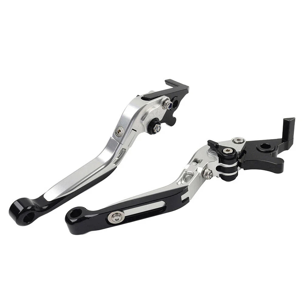 CNC Silver Extendable Brake Clutch Levers for Yamaha FJR 1300, XJR1300 (04-20)