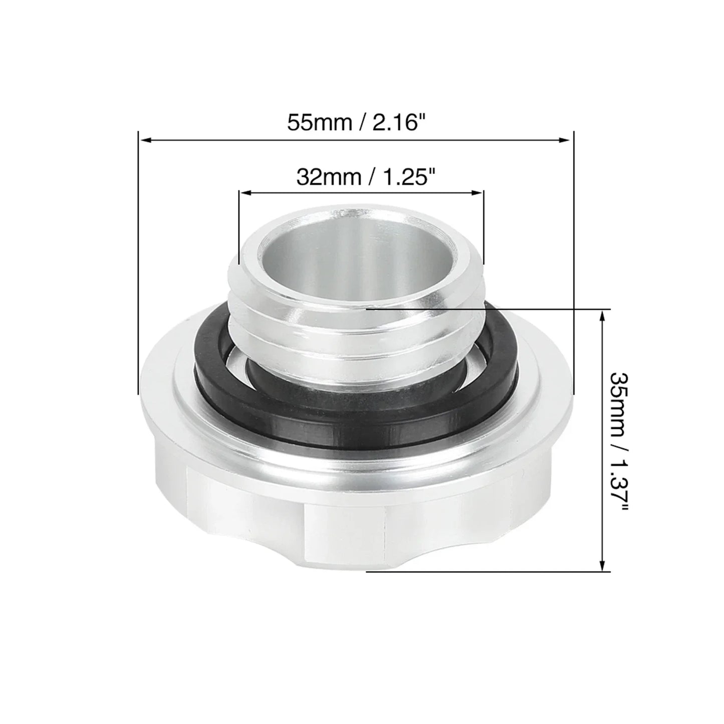 Aluminum Alloy Oil Filler Cap Cover for Honda Civic EK EG (1996-2000)