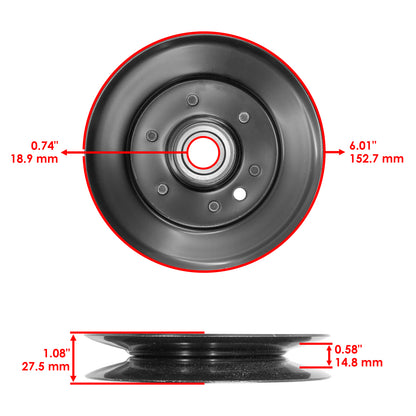 Deck Idler Pulley Replacement for John Deere 2025R 2027R 2032R (2025–2025)