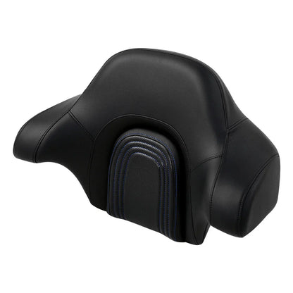 Black Passenger Backrest Pad for Harley Touring Street Road Glide (14-24)
