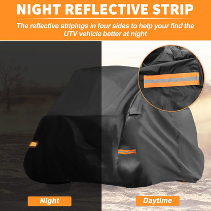 Waterproof UTV Cover for Honda Pioneer 500 520 Black 210D-PU (2015-2023)