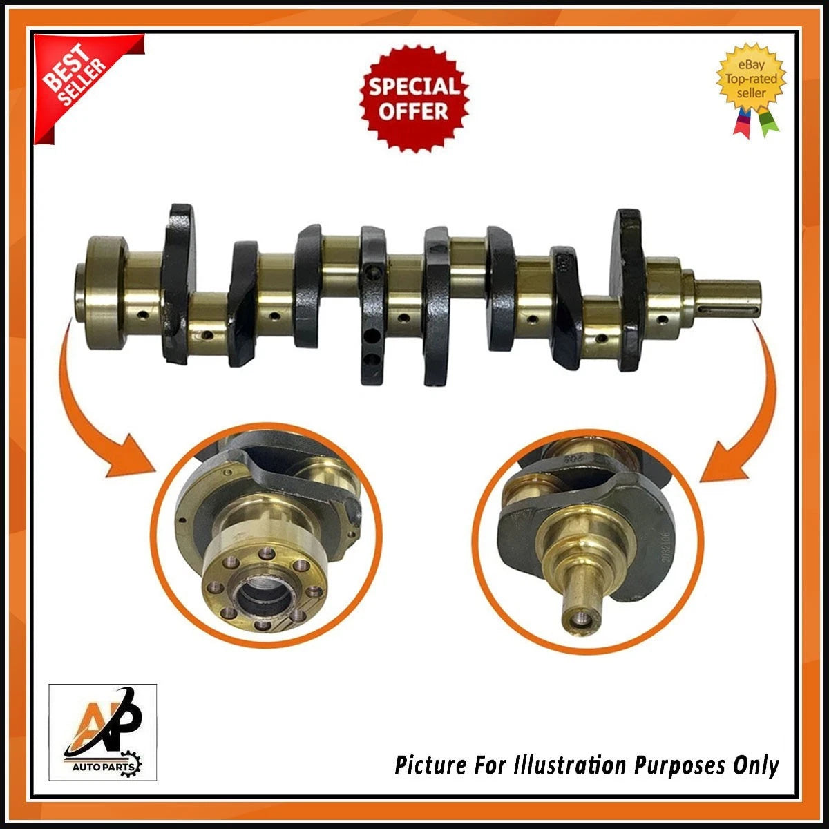 Crankshaft Replacement for Isuzu 4JK1 2.5 Diesel () (2001–2008)