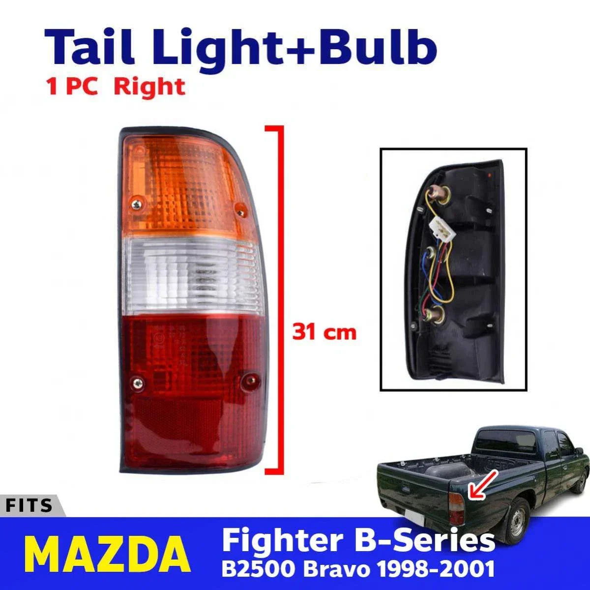 RH Tail Light Rear Lamp Assembly Fits Mazda Fighter B-Series B2500 Bravo 1997-02