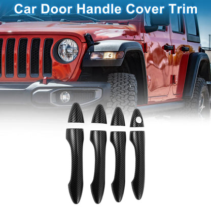 Door Handle Cover Trim for Hyundai IX35 Carbon Fiber Black (2010-2015)