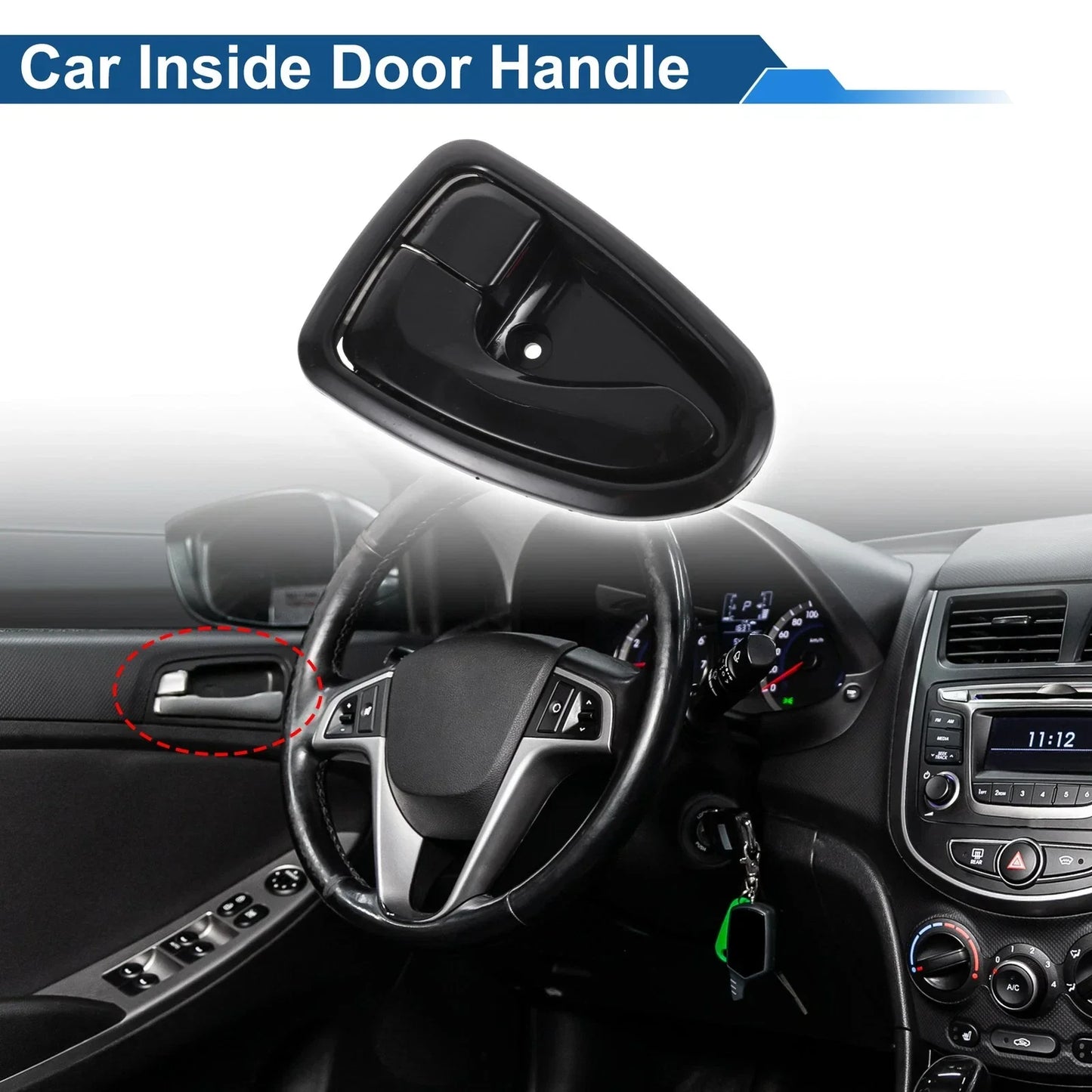 Front Passenger Side Interior Door Handle for Hyundai Accent (2000-2005)