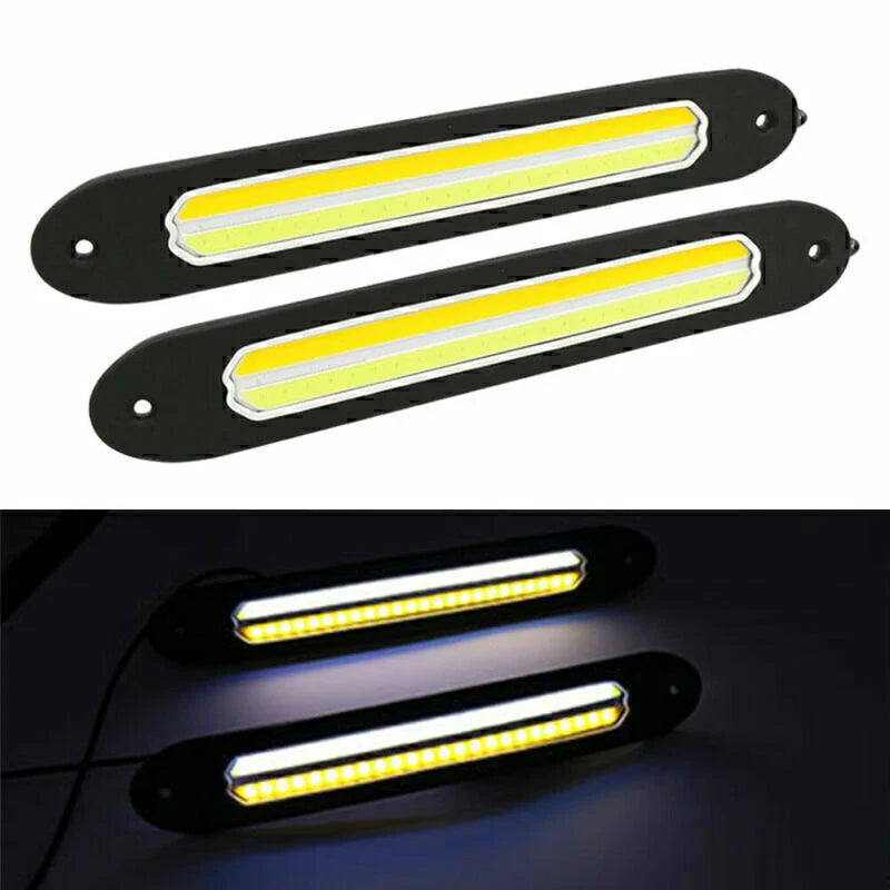 LED Daytime Running Light Strip for Car - White/Amber