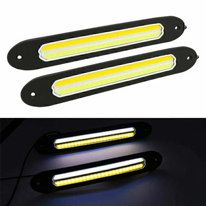 LED Daytime Running Light Strip for Car - White/Amber